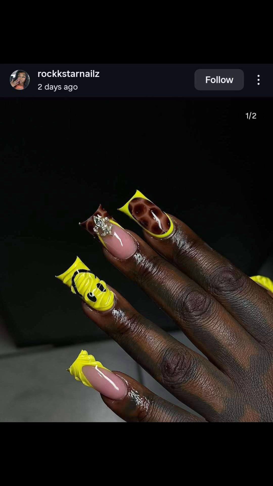 Ask & you shall receive π₯°π set inspired by @rockkstarnailz π Book a Short freestyle set for a similar look! www.abcnails517.com π²
