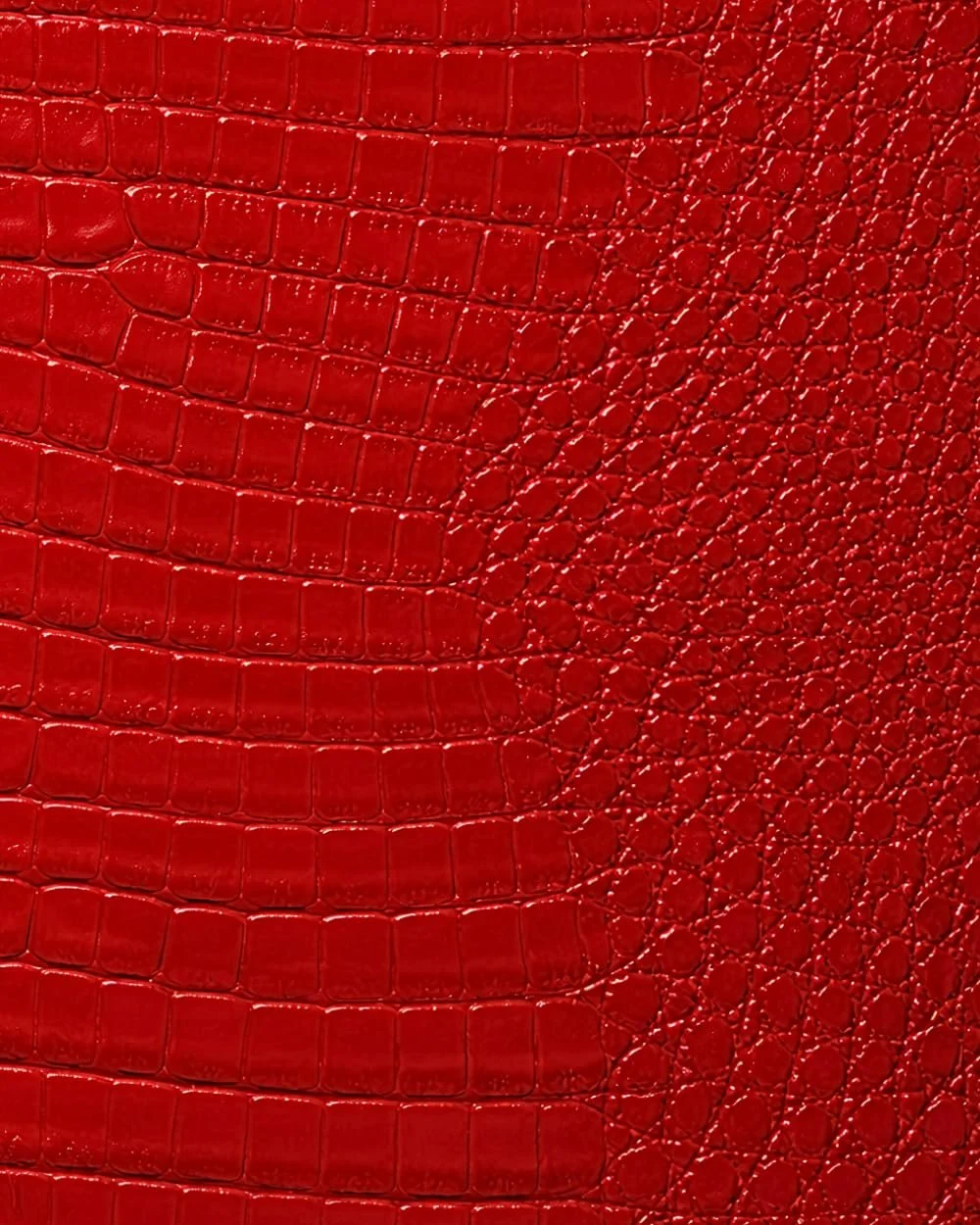 Red Croc Leather Print Notebook: for Notes, Journaling, and Writing (Glossy Edition) 