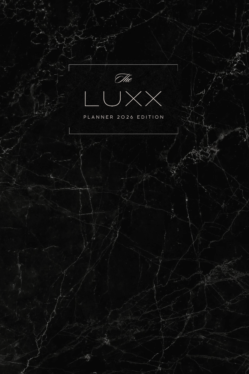 Luxx 2026 Planner: Vision Planning, Important Dates, and Weekly Structure (Black Marble Edition)