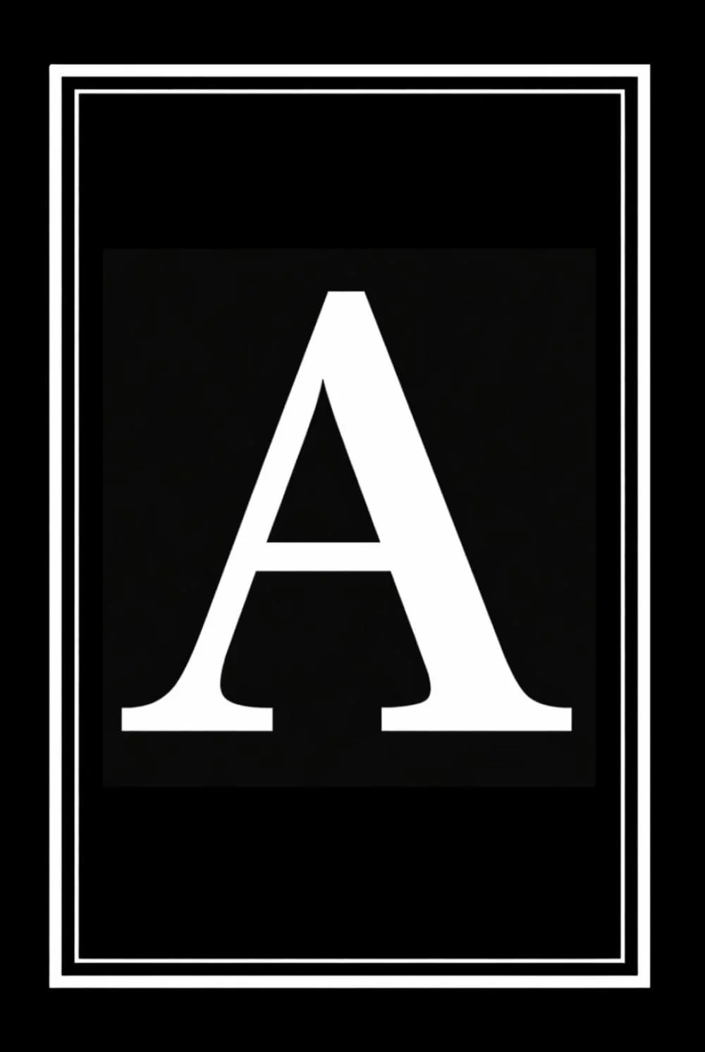 Luxx Notebook: Black and White Monogram Letter A Initial Journal for Work, School, or Gift