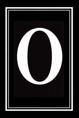 Luxx Notebook: Black and White Monogram Letter O Initial Journal for Work, School, or Gift