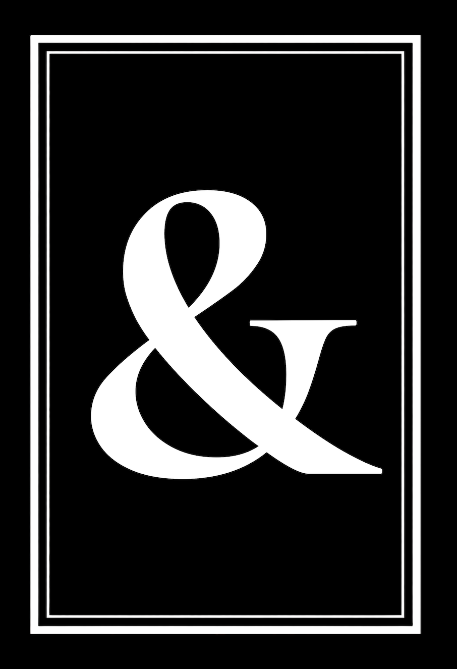 Luxx Notebook: Black and White Ampersand Journal for Work, School, or Gift