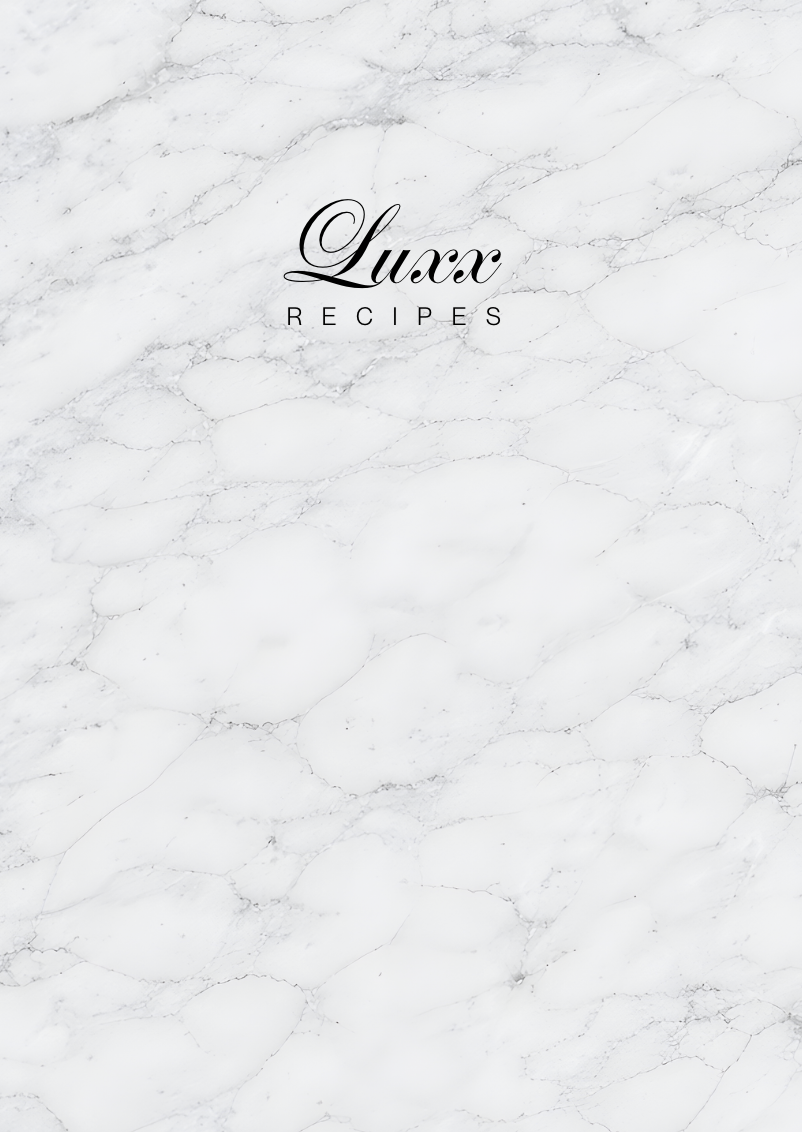 Luxx Blank Recipe Book: Write In Cookbook & Kitchen Organizer for Meal Plans, Grocery Lists, & Entertaining
