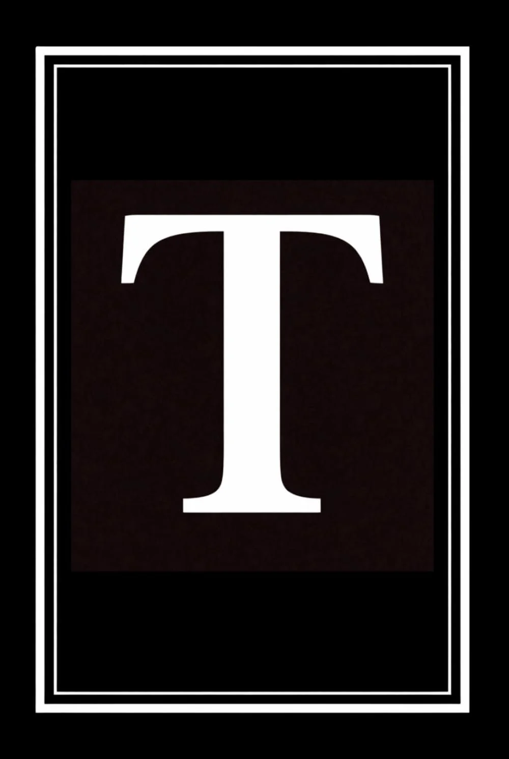 Luxx Notebook: Black and White Monogram Letter T Initial Journal for Work, School, or Gift