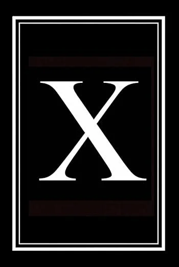 Luxx Notebook: Black and White Monogram Letter X Initial Journal for Work, School, or Gift 