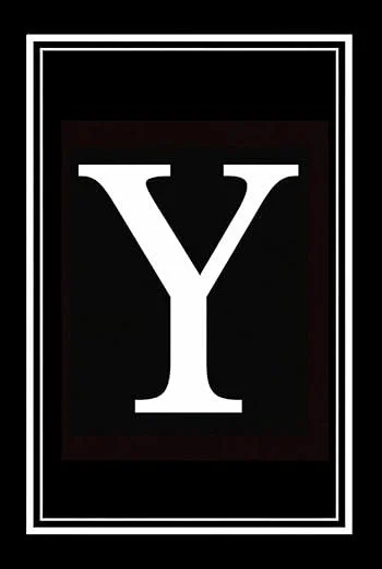 Luxx Notebook: Black and White Monogram Letter Y Initial Journal for Work, School, or Gift