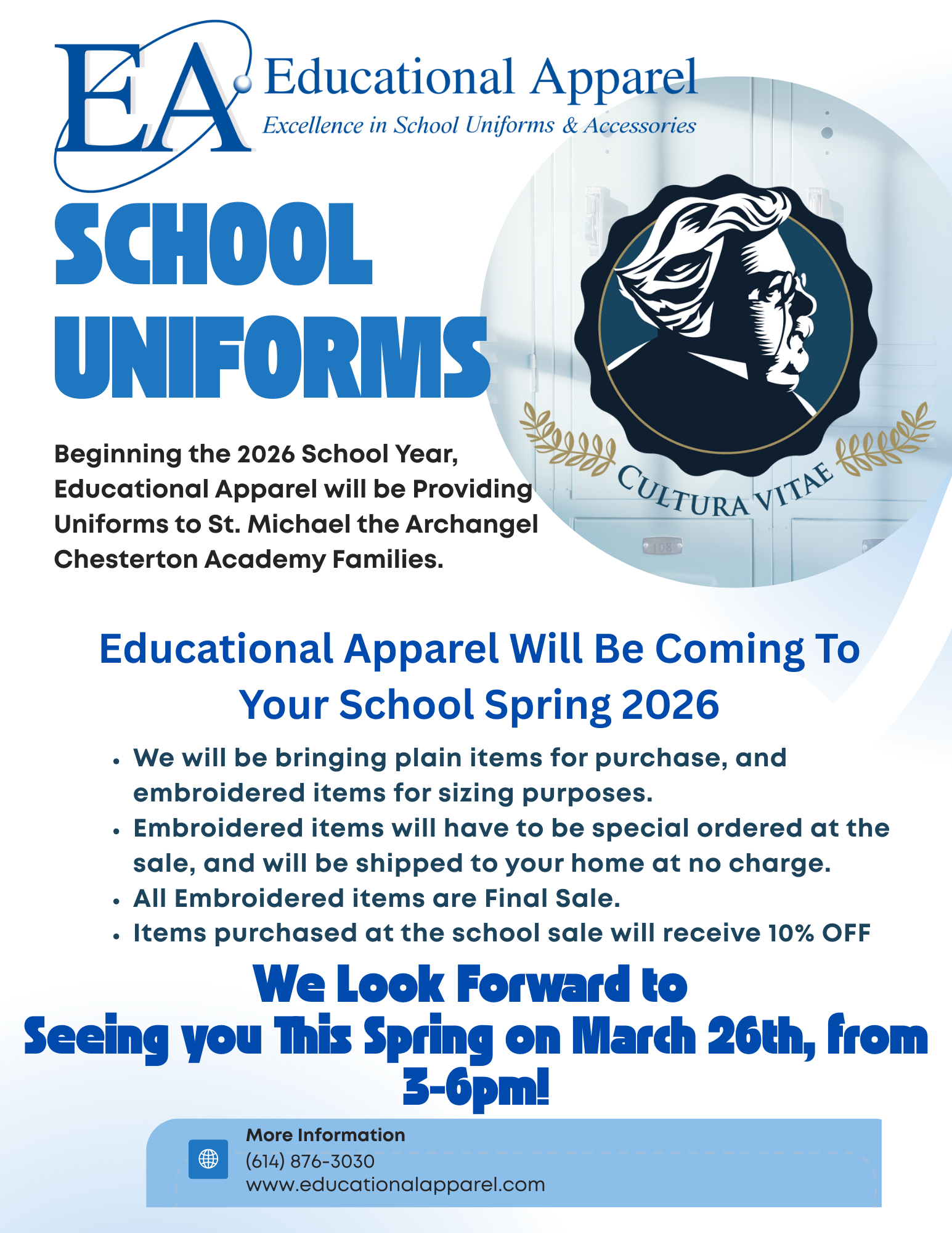 Educational Apparel Sale