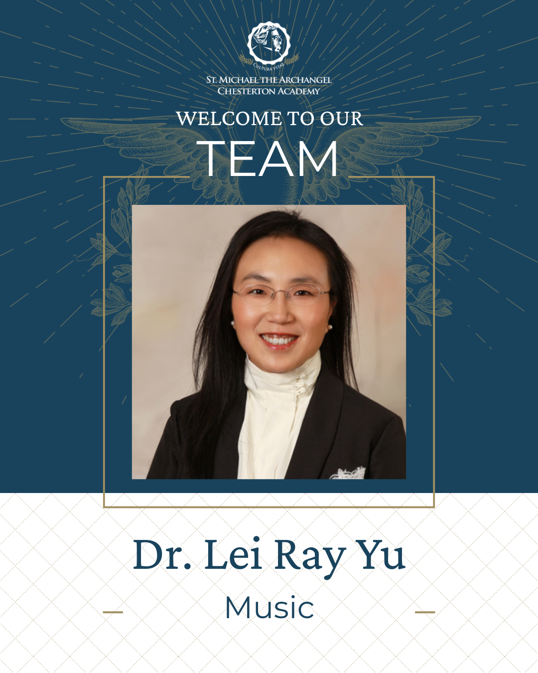 Welcome to the Team, Dr. Lei Ray Yu