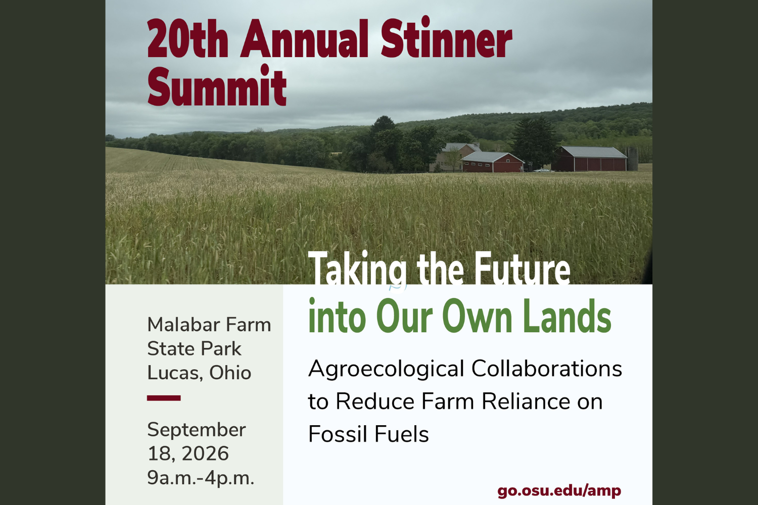 Stinner Summit: Taking the Future into Our Own Lands: Agroecological Collaborations to Reduce Farm Reliance on Fossil Fuels