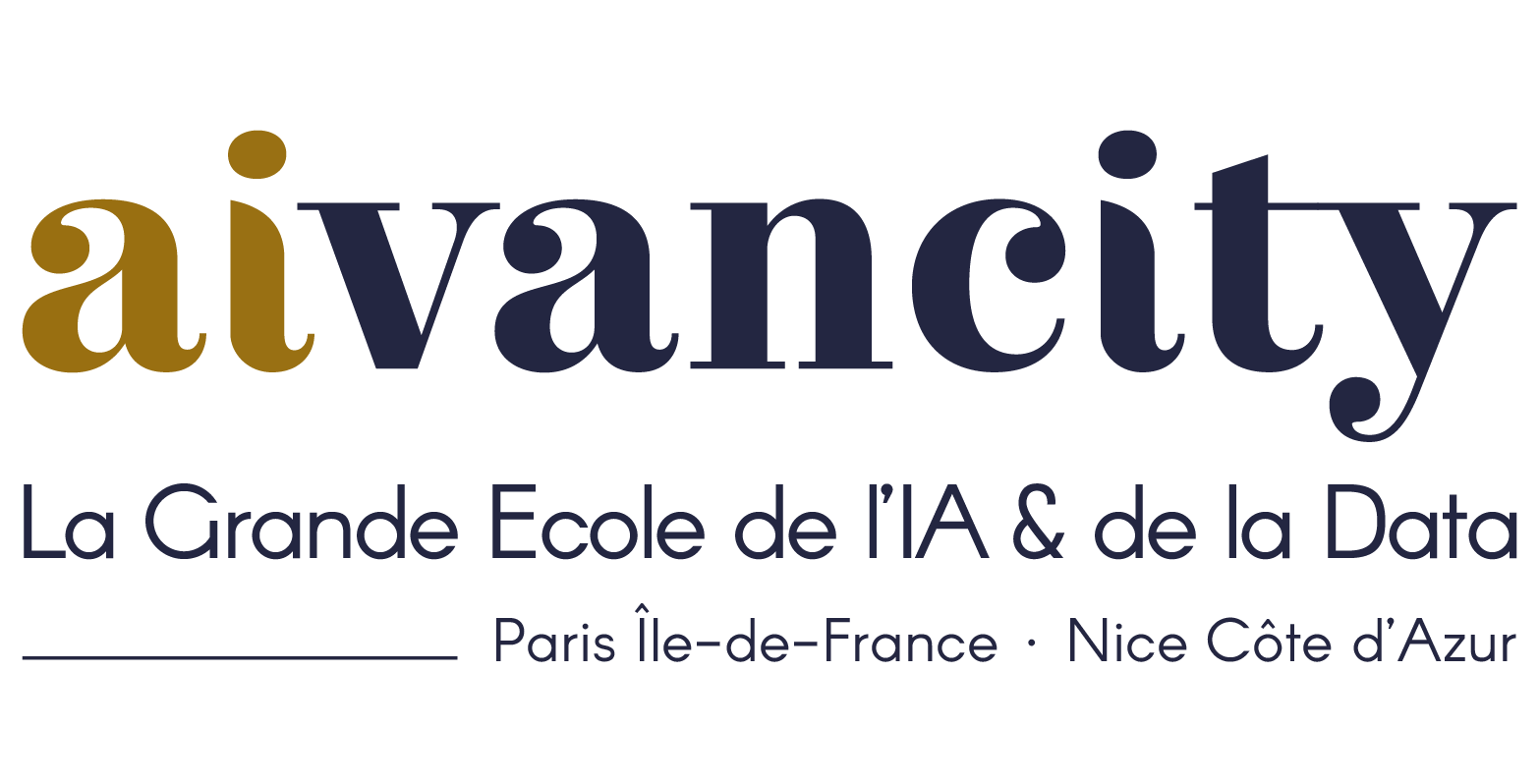 Logo du baccalauréat d'intelligence artificielle et de data science d'AuVANCY, école située à Paris Île-de-France et Nice Côte d'Azur.