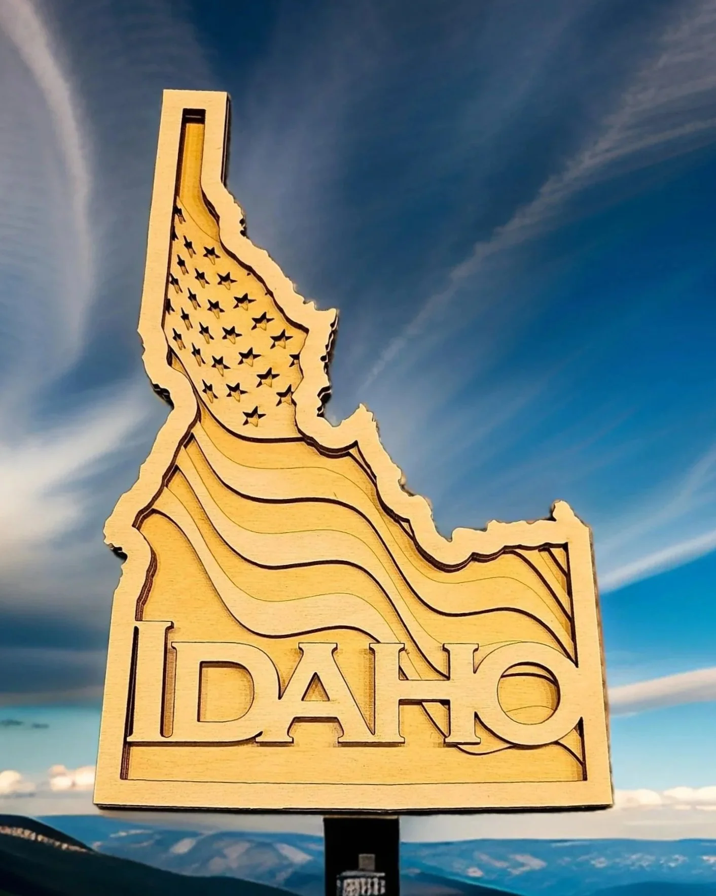 3D Multi-layered Wood Picture - Idaho