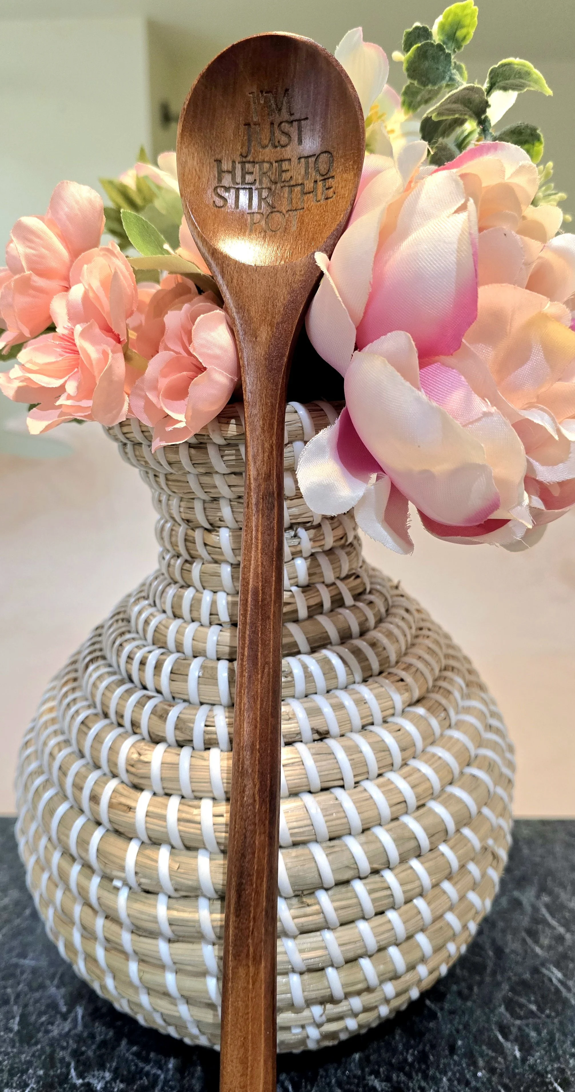 13 in. Wooden Kitchen Spoon