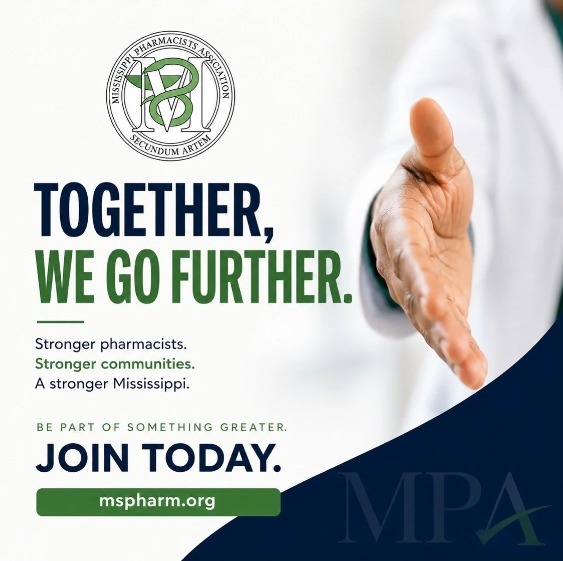 Mississippi pharmacy is stronger when we move forward together.

MPhA brings pharmacists and pharmacy professionals together to connect, grow, stay engaged, and strengthen the profession across our state. When our pharmacy community is connected, we&