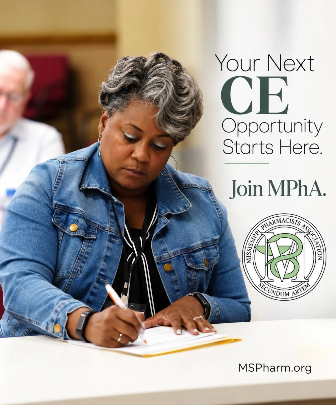 Your next CE opportunity starts here.

The Mississippi Pharmacists Association provides pharmacists across Mississippi with opportunities to continue learning through seminars, journal quizzes, in-person and virtual events, and the annual convention.