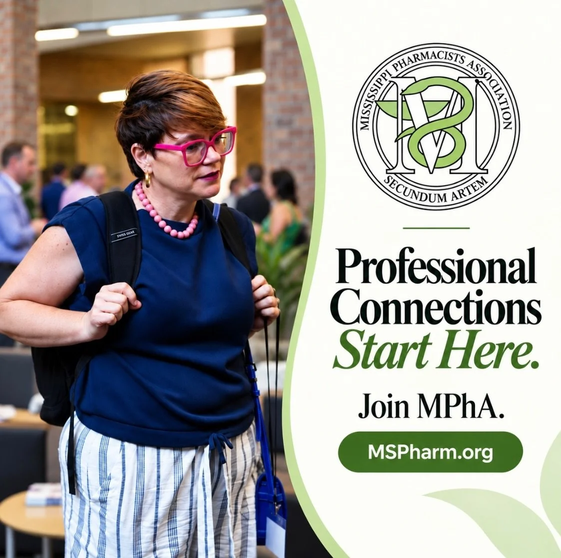 Professional connections can lead to new ideas, new opportunities, and a stronger pharmacy community.
Through MPhA, pharmacy professionals across Mississippi can connect through continuing education, events, advocacy, and association involvement.

Jo