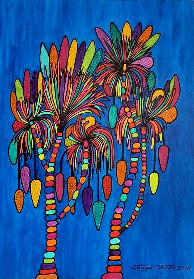 Floral Series, 2024. Acrylic on canvas- 19.68x27.56in / (50x70cm).