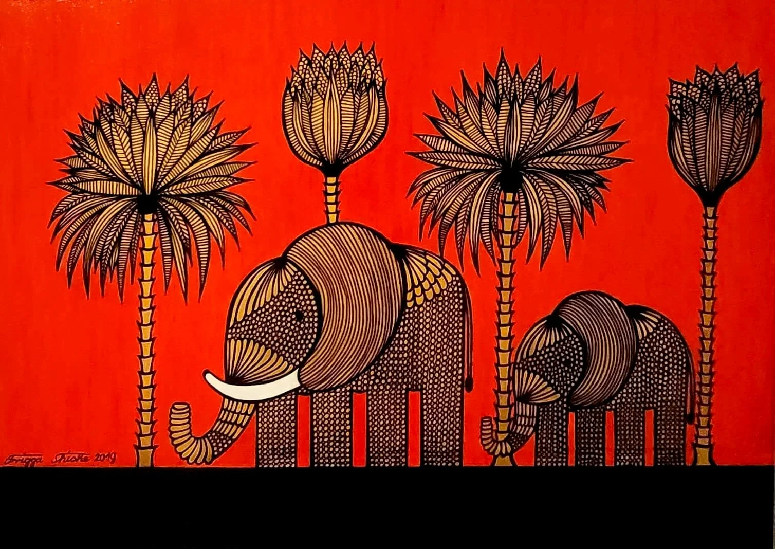 Animal Series, 2019. Acrylic on canvas.  50 x 70 cm (19.68 x 27.16 in).
