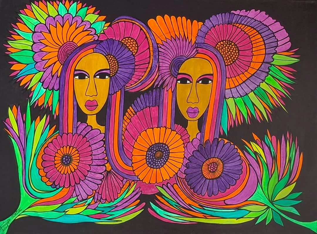 Faces Series, 2024. Acrylic on canvas. 23.62 x 31.49 in (60 x 80 cm).