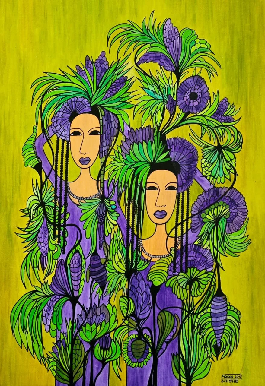 Faces Series, 2015. Acrylic on canvas. 26.78 x 38.58 in (70 x 100 cm).
