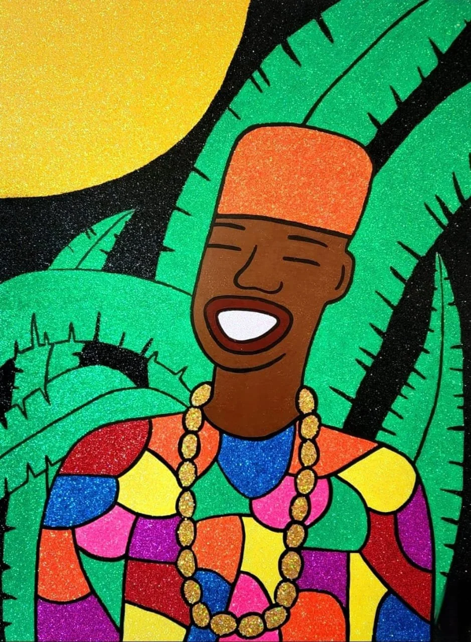 The Future Will Know My Name, 2023.
Acrylic and glitter on canvas.
36 x 48 in. 
Available