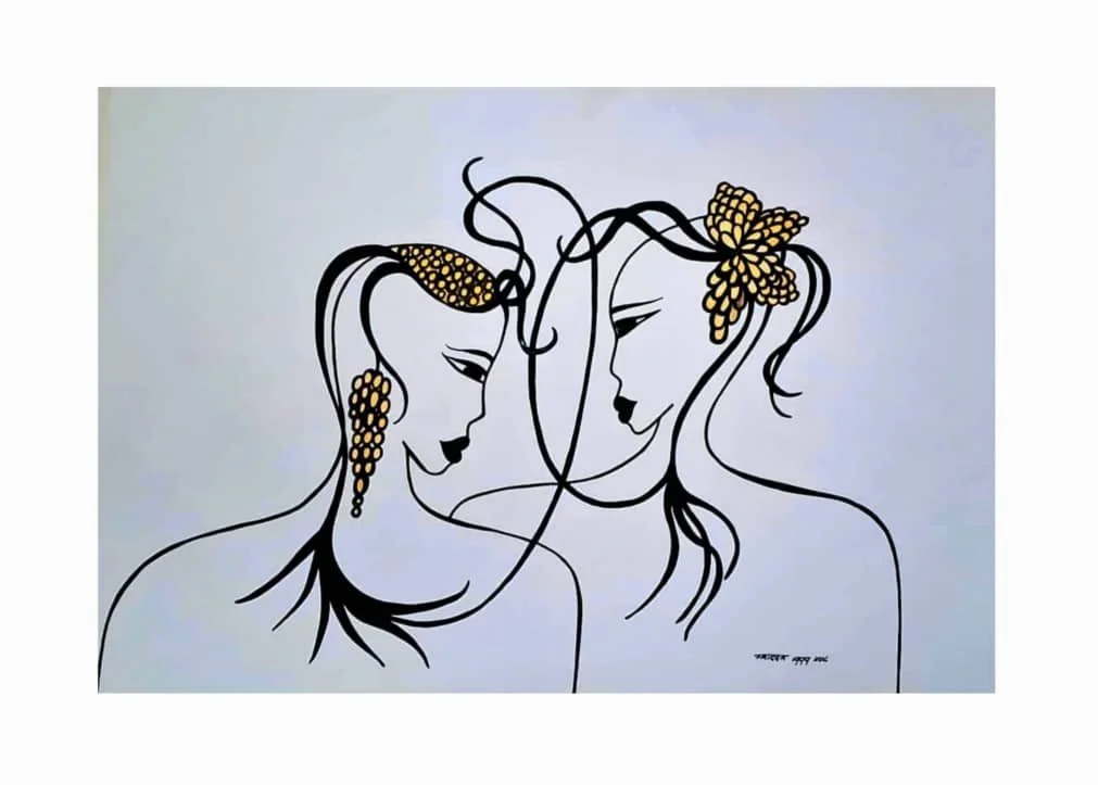 Faces Series, 1999.  Acrylic and permanent maker on paper.  
48 x 60 in (121.92 x 152.4 cm). 