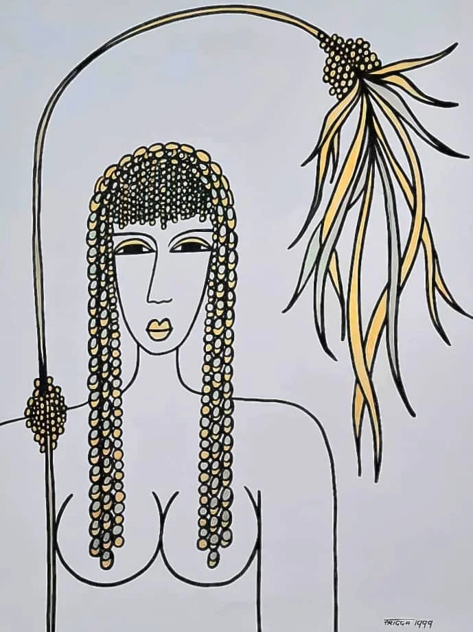 Faces Series, 1999.  Acrylic and permanent maker on paper.  
48 x 60 in (121.92 x 152.4 cm). 