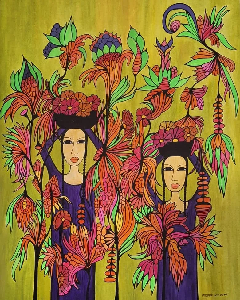 Faces Series, 2014. Acrylic on canvas. 30.31 x 38.18 in (80 x 100 cm).