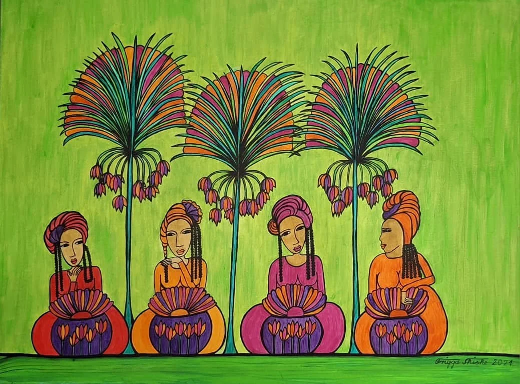 Faces Series, 2021. Acrylic on canvas. 23.62 x 31.49 in (60 x 80 cm).