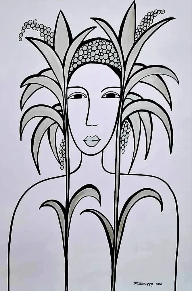 Faces Series, 1999.  Acrylic and permanent maker on paper.  
48 x 60 in (121.92 x 152.4 cm). 