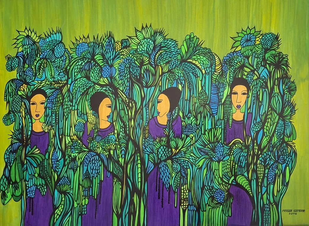 Faces Series, 2016. Acrylic on canvas. 23.62 x 31.5 in (60 x 80 cm).