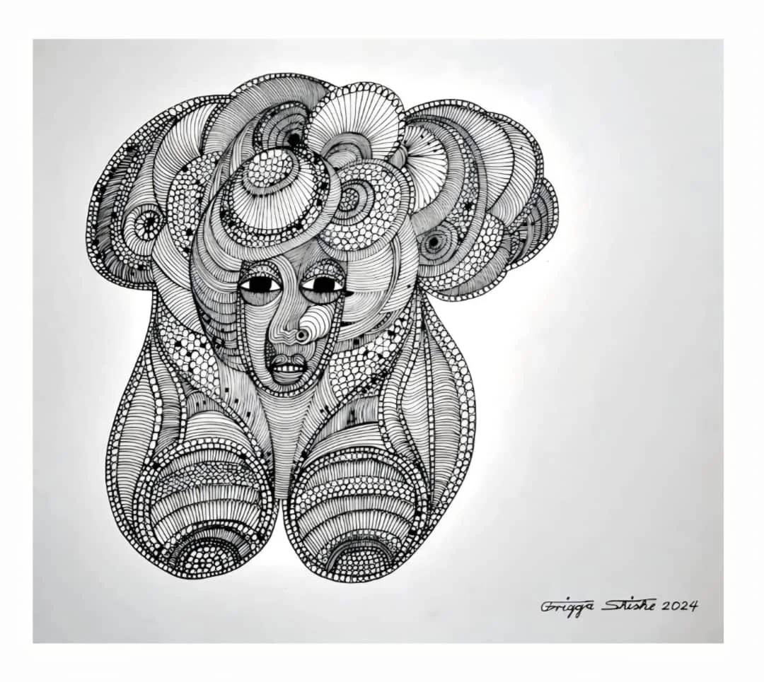 2024. Marker on paper - 25.6 x 19.6 in / 65 x 50 cm. Mask Series