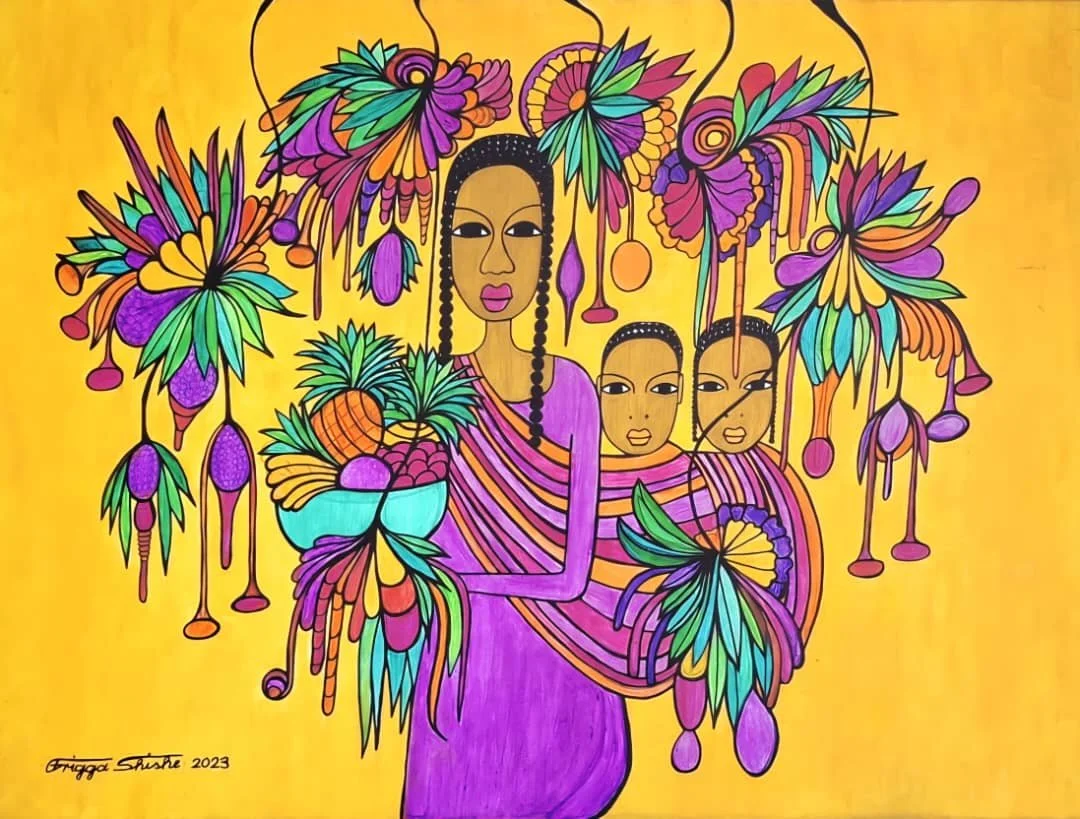 Faces Series, 2023. Acrylic on canvas. 23.6 x 31.5 in (60 x 80 cm).