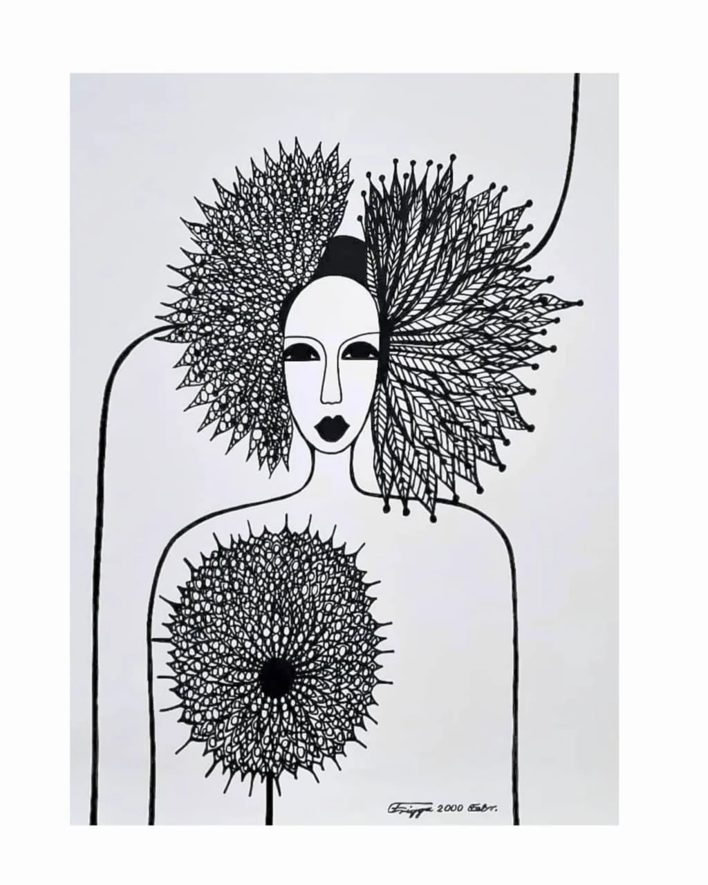 2000. Marker on paper - 25.6 x 19.6 in / 65 x 50 cm.