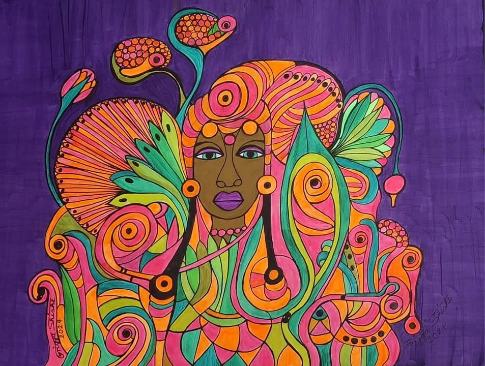 Faces Series, 2024. Acrylic on canvas. 23.62 x 31.49 in (60 x 80 cm).