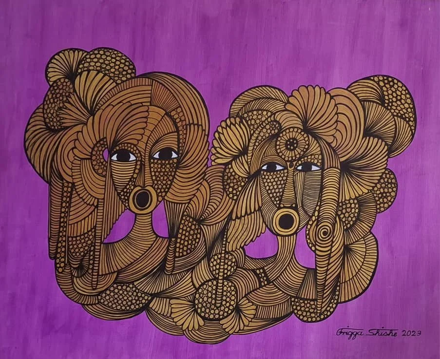 Faces Series, 2023. Acrylic on canvas. 23.28 x 27.56 in (60 x 70cm).