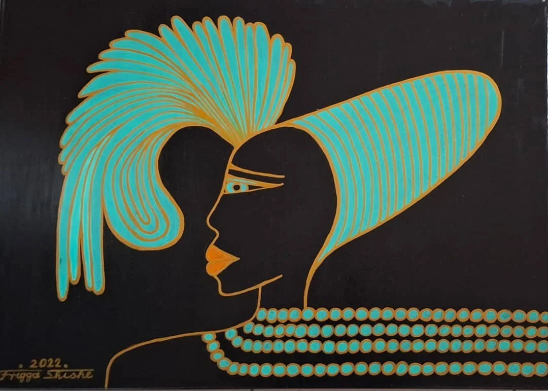 Faces Series, 2022. Acrylic on canvas. 19.68 x 27.56 in (50 x 70 cm).