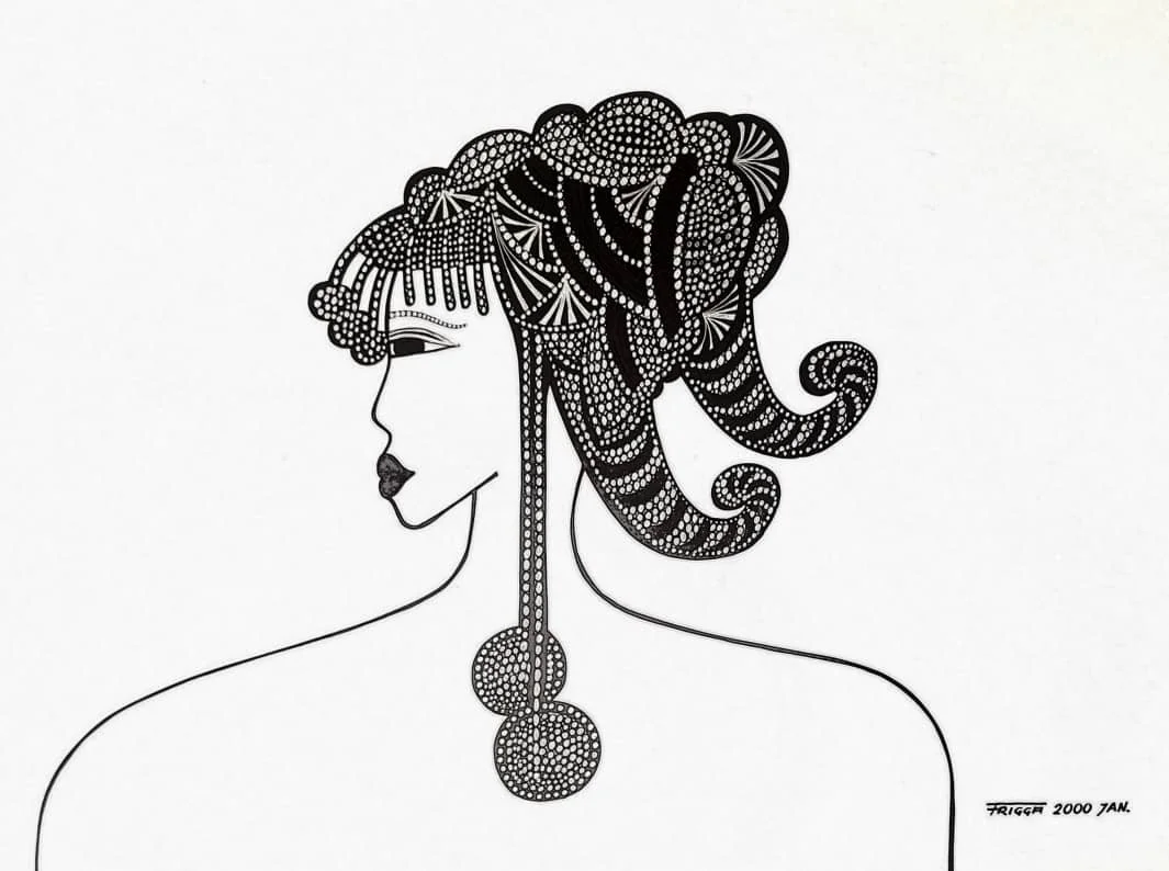 Faces Series, 2000. Permanent maker on paper.   
48 x 60 in (121.92 x 152.4 cm). 