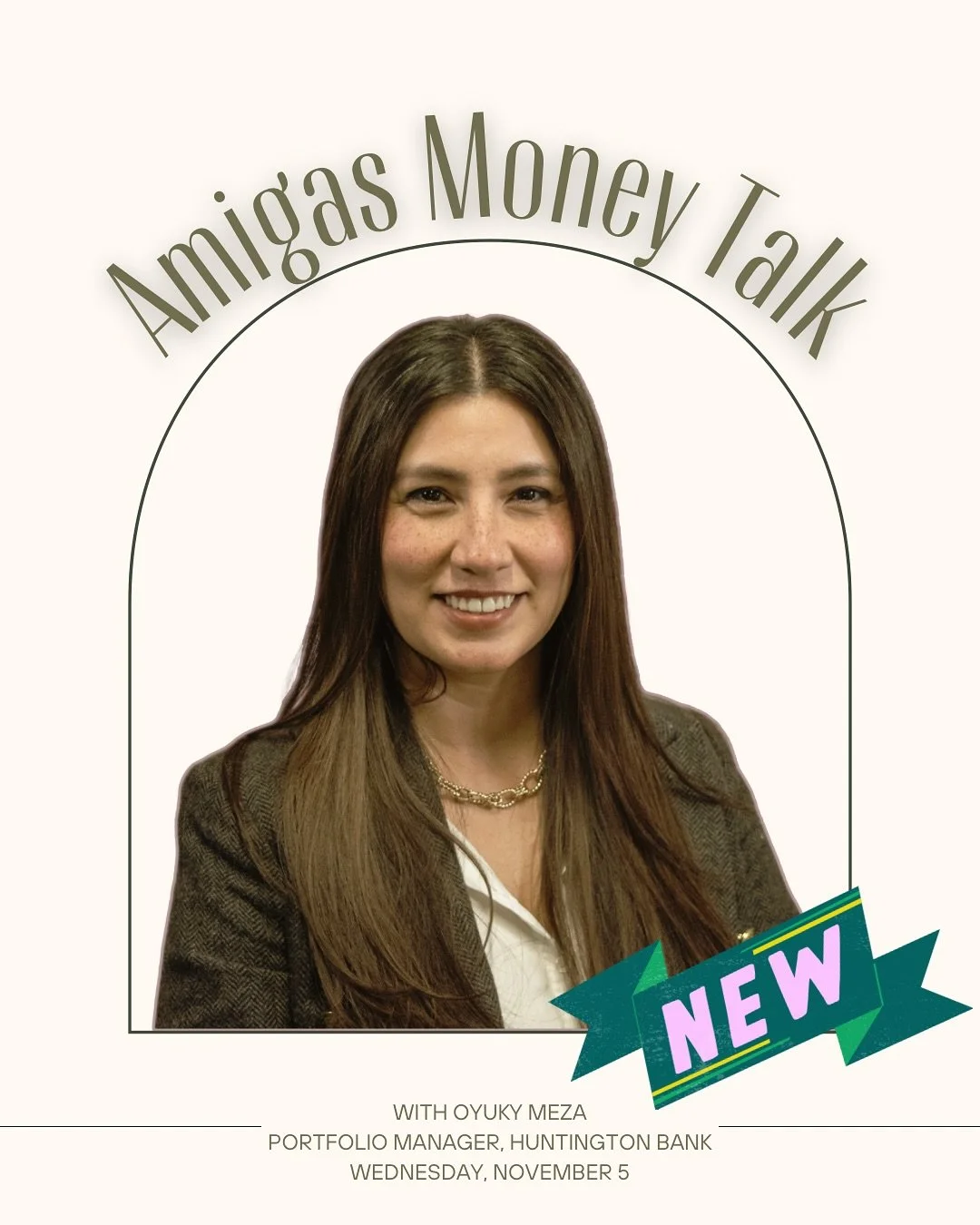 💬💰We&rsquo;ve rescheduled our Amigas Money Talk with Oyuky Meza and this is your chance to dive into an intimate, judgment-free conversation about wealth, confidence, and clarity.

Money can feel complicated, but it doesn&rsquo;t have to. Join us a