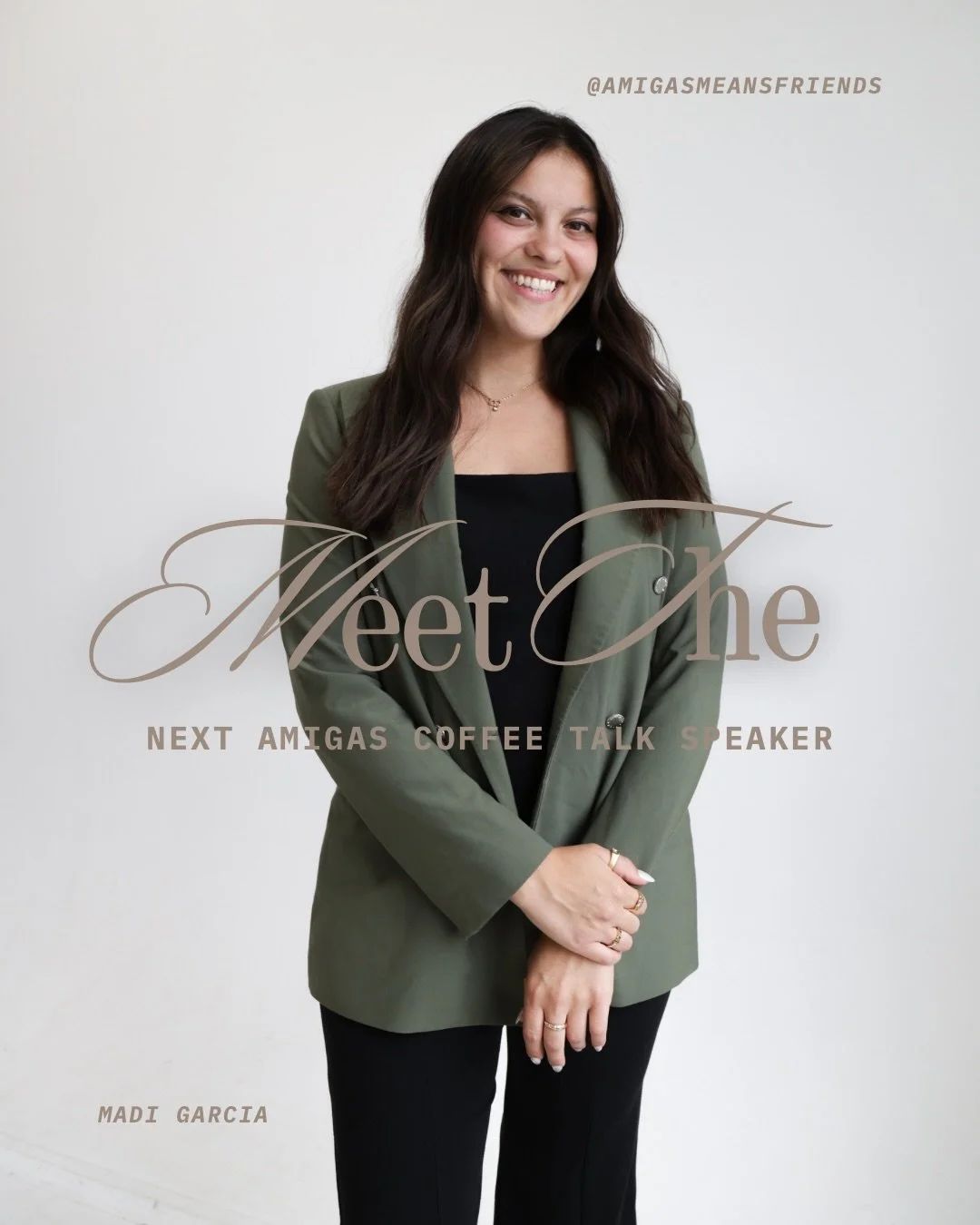 Meet our February Amigas Coffee Talk speaker ✨

Madi Garcia is the founder of Professional Storytelling, a creative agency helping small businesses and solopreneurs bring their stories to life through photography, video, and strategic digital content