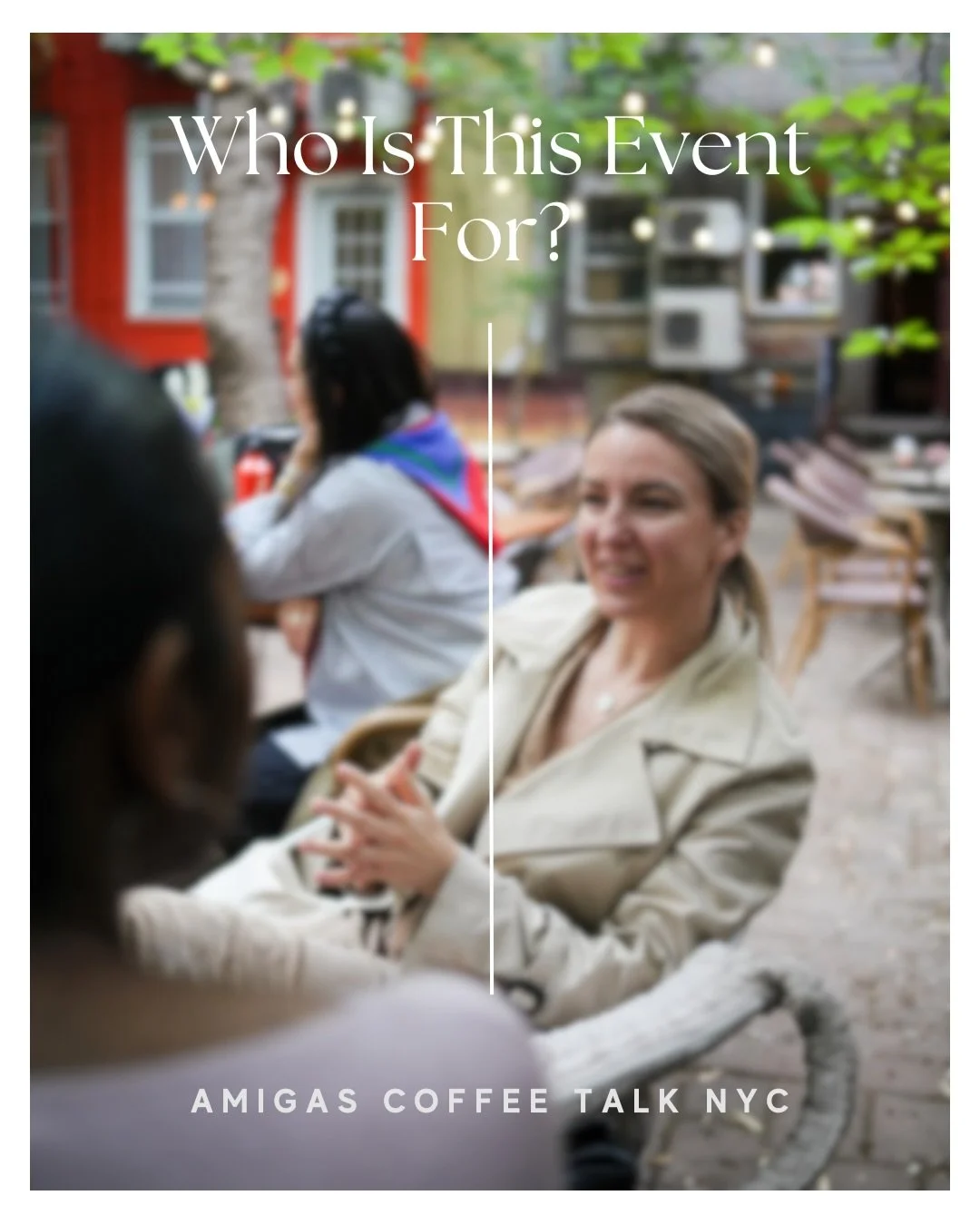 Who is this event for?

The woman rebuilding after a version of life she thought would last forever.

The founder questioning if she&rsquo;s &ldquo;doing enough.&rdquo;

The creative navigating reinvention in real time.

The woman craving more honest