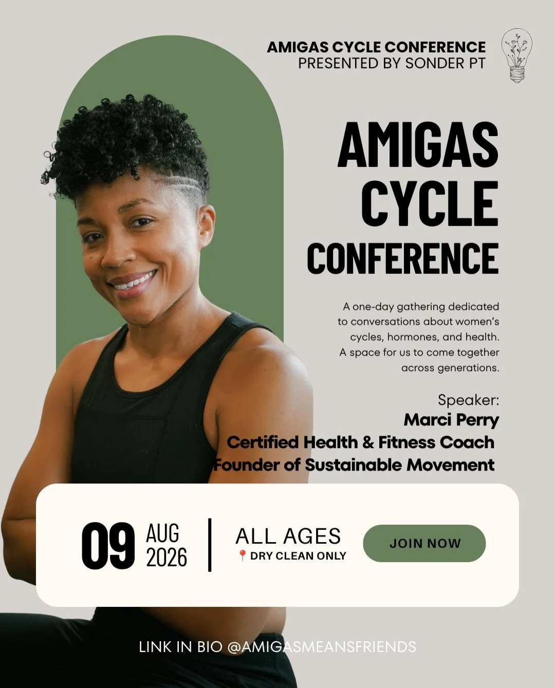 Introducing Marci Perry founder of Sustainable Movement, one of the featured speakers for the AMIGAS CYCLE CONFERENCE on August 9 in Denver.

Marci will join our panel:
&ldquo;Perimenopause &amp; Menopause: Rewriting the Narrative of Midlife&rdquo;

