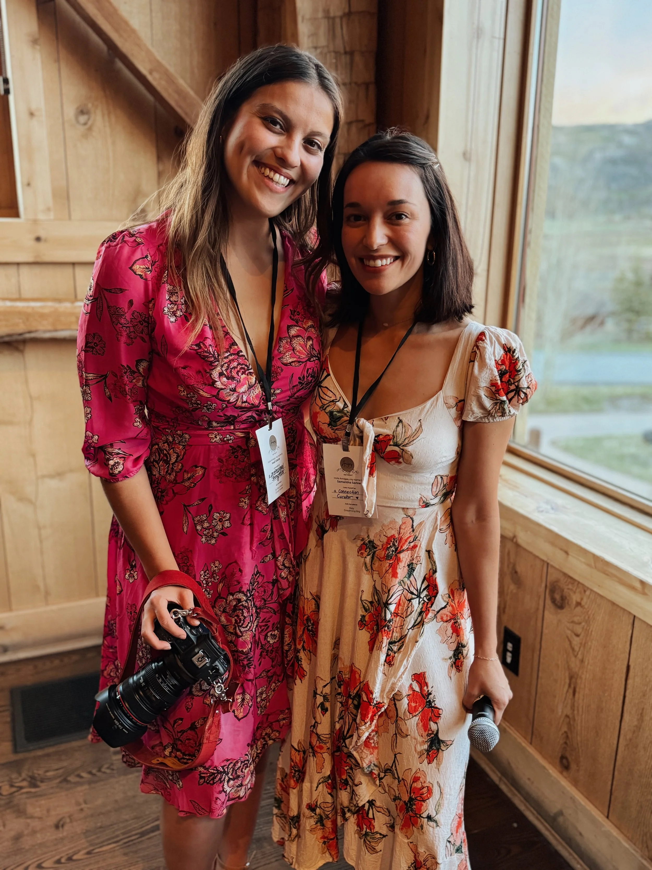 Madi Garcia founder of Professional Storytelling and Samantha Sarine founder of Sarine Planning at Devil's Thumb Ranch Amigas Retreat