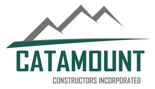 Logo of Catamount Constructors Incorporated with stylized mountain peaks above the company name.
