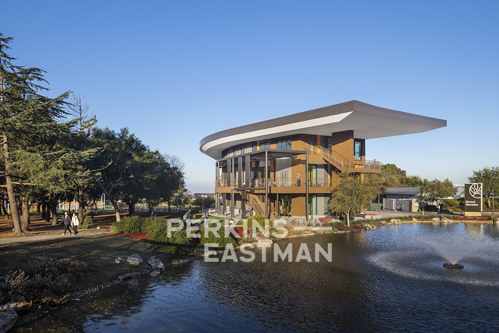 SJE CCD - EVC - Gen Ed & Engineering Bldg_Photo Ext Corner SE Waterfront_Photograph by Andrew Rugge - Copyright Perkins Eastman.jpg