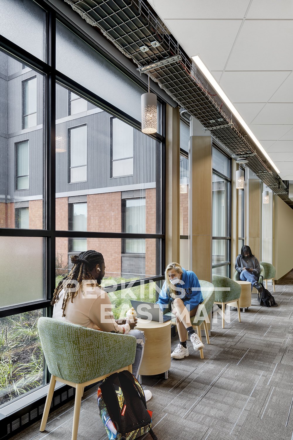 Frostburg State Univ - Residence Hall_Photo Int Group Study Corridor 2 w People_Photograph by Andrew Rugge - Copyright Perkins Eastman.jpg