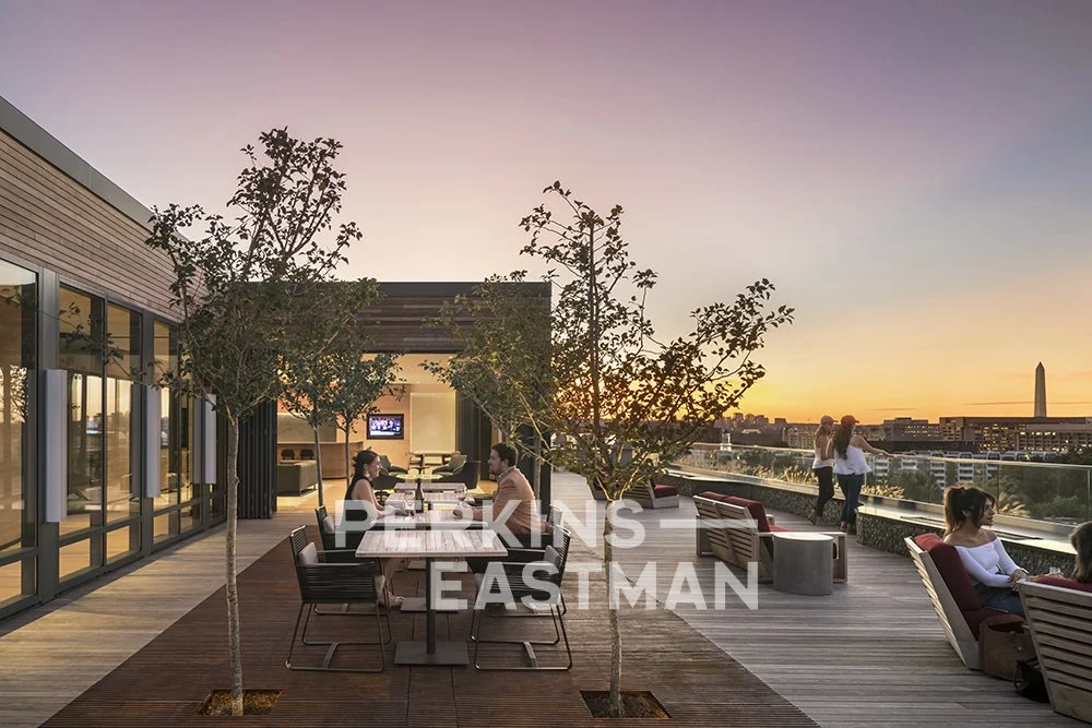 Eliot on 4th_Photo Ext Roof Terrace Dusk 1_Photograph by Sarah Mechling - Copyright Perkins Eastman.jpg