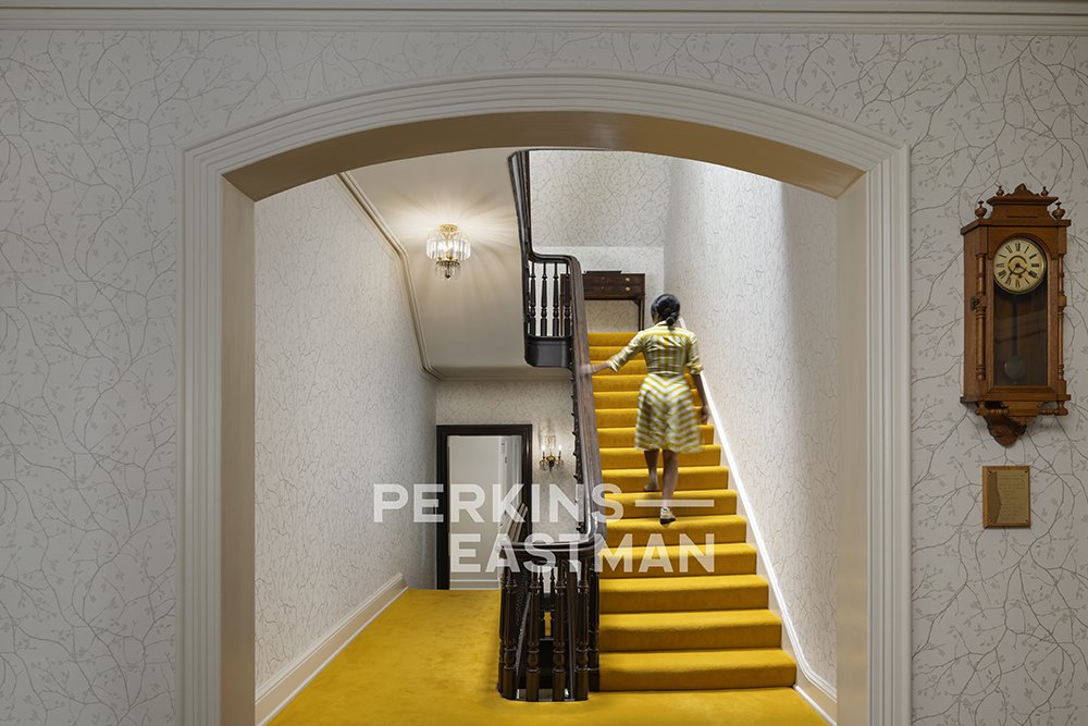 Gallaudet Univ - House One_Photo Int Staircase 1 w People_Photograph by Andrew Rugge - Copyright Perkins Eastman.jpg