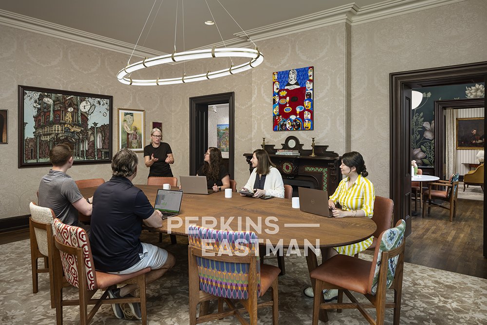 Gallaudet Univ - House One_Photo Int Dining Room 1 w People_Photograph by Andrew Rugge - Copyright Perkins Eastman.jpg