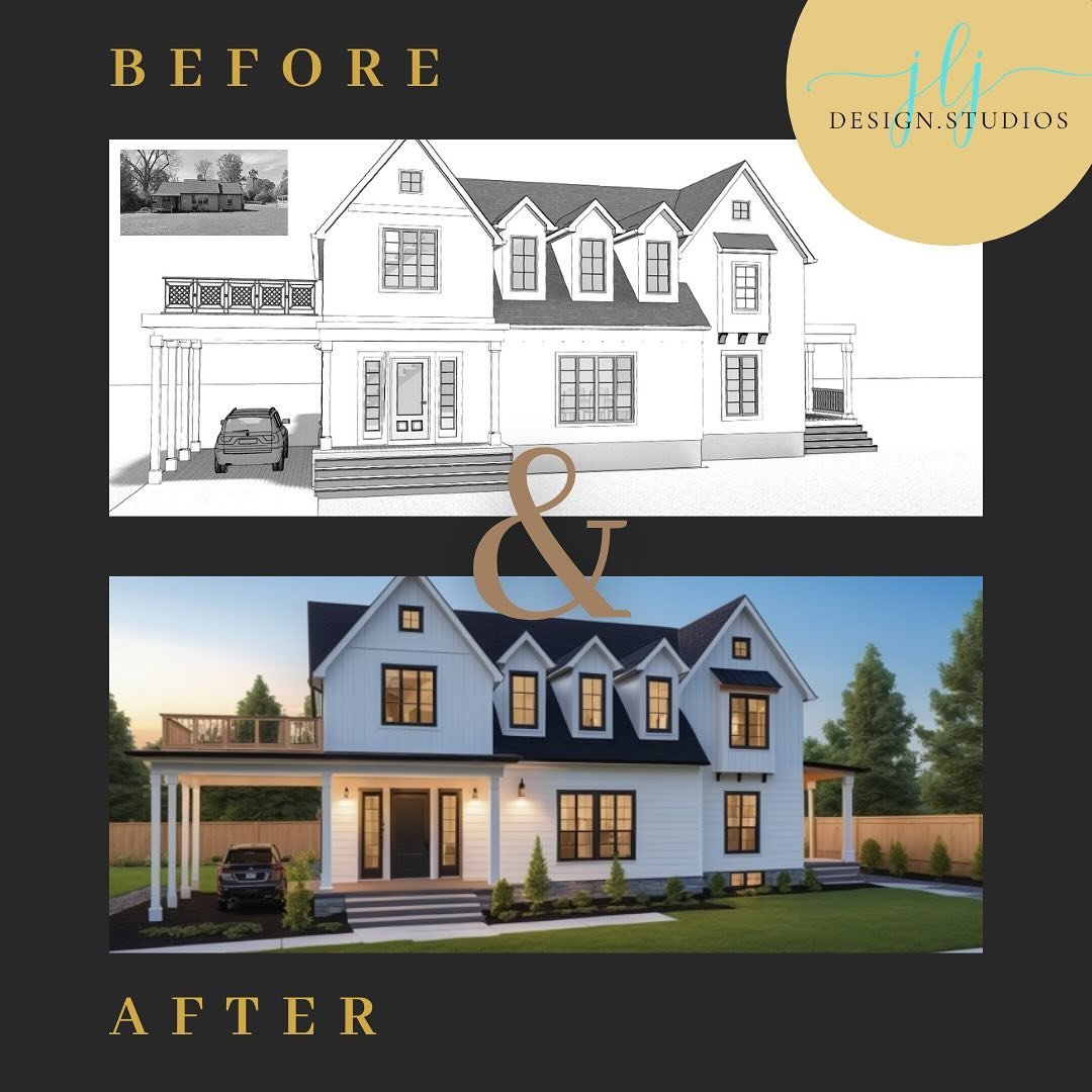 💕 How about this pretty one? Here&rsquo;s a peek at prelims for a one story cape cod moving on UP to a new 2 story beauty. 💕