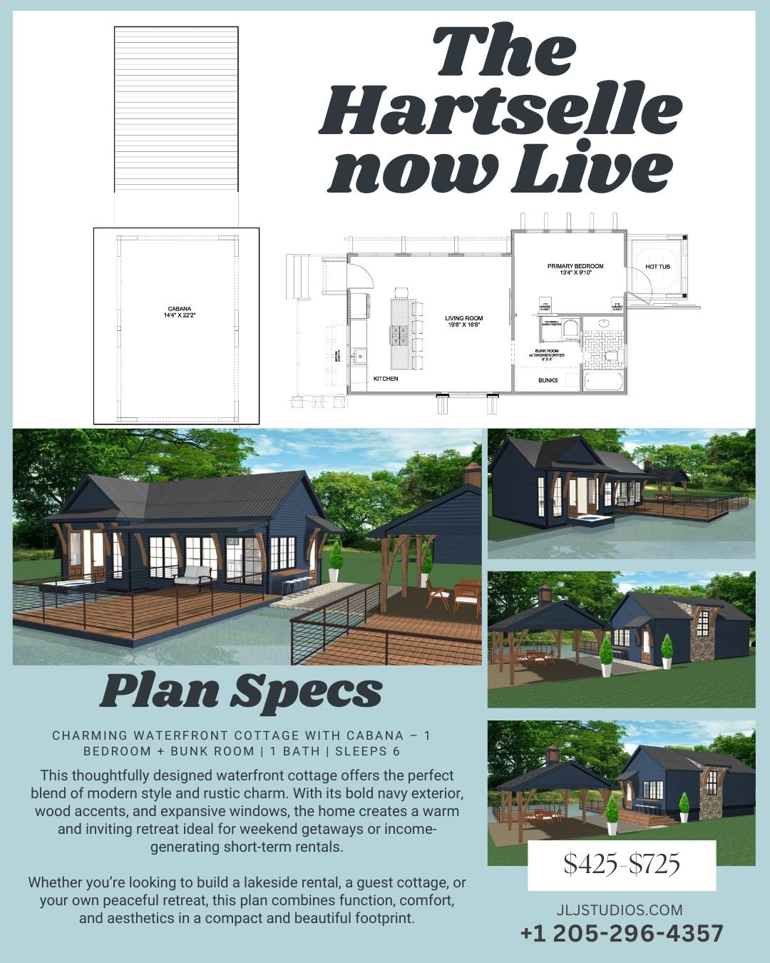 Check out this Charming Waterfront Cottage with Cabana
Exclusive Features:

- Spacious wraparound deck overlooking the water, perfect for relaxing or entertaining

- Covered cabana (14'4" x 22'2") with outdoor dining and lounging space

- O